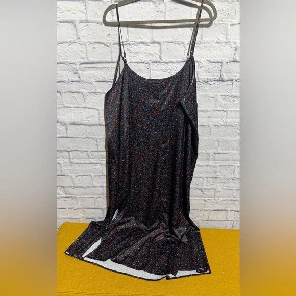 Eloquii Black Floral Slip Dress, Size 20 - Picture 5 of 6